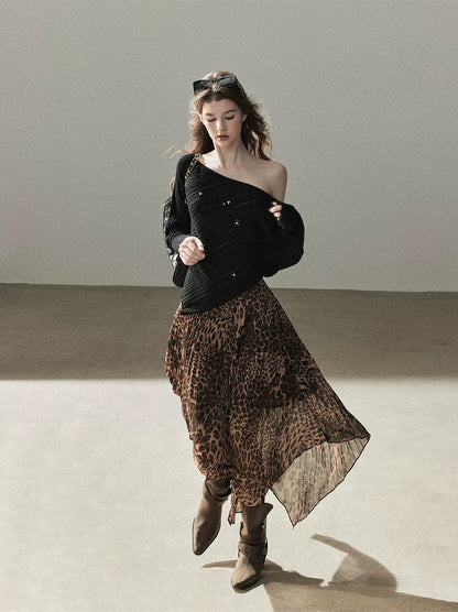 Asymmetric Cutout Relaxed Knit Top