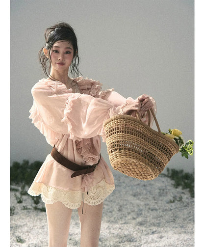 Lace A-Line Mini Skirt