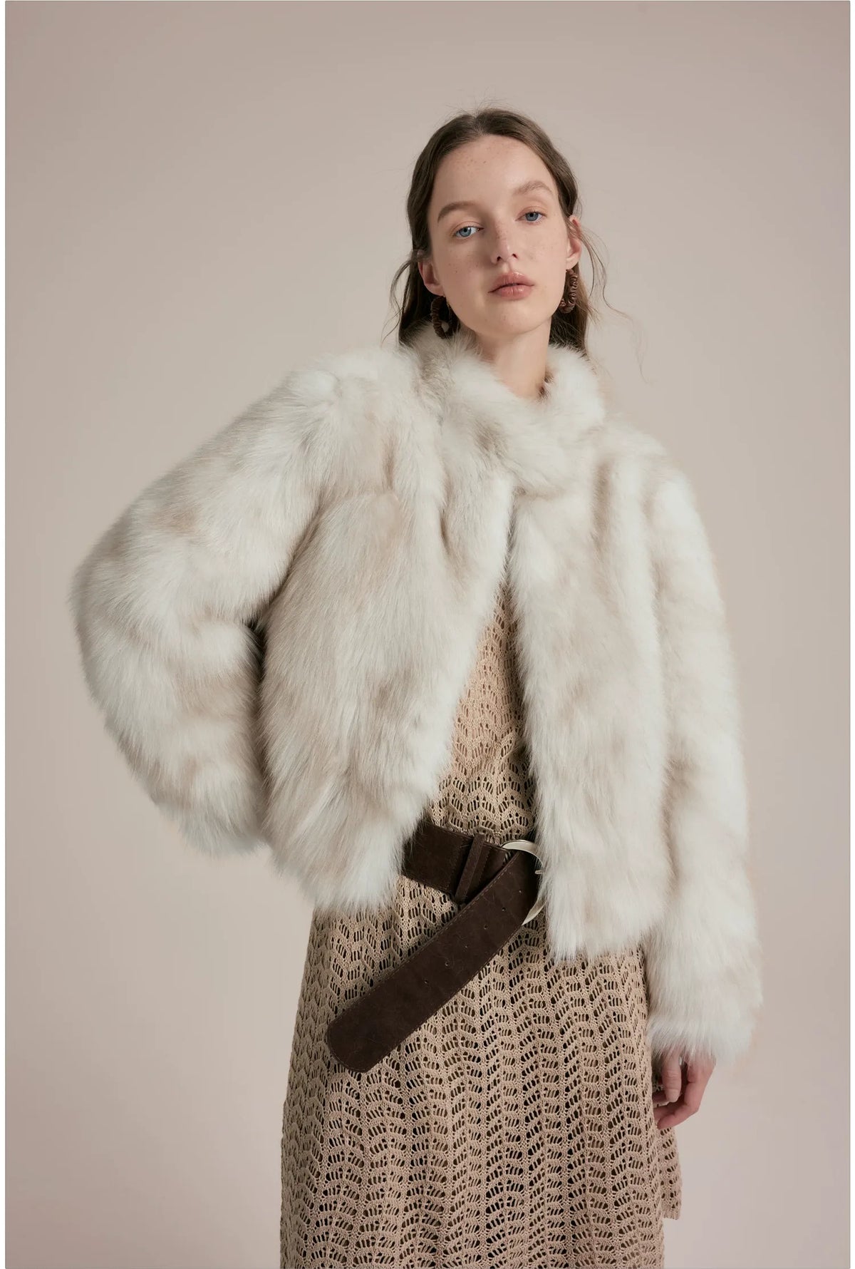 Gradient Fox Fur Jacket