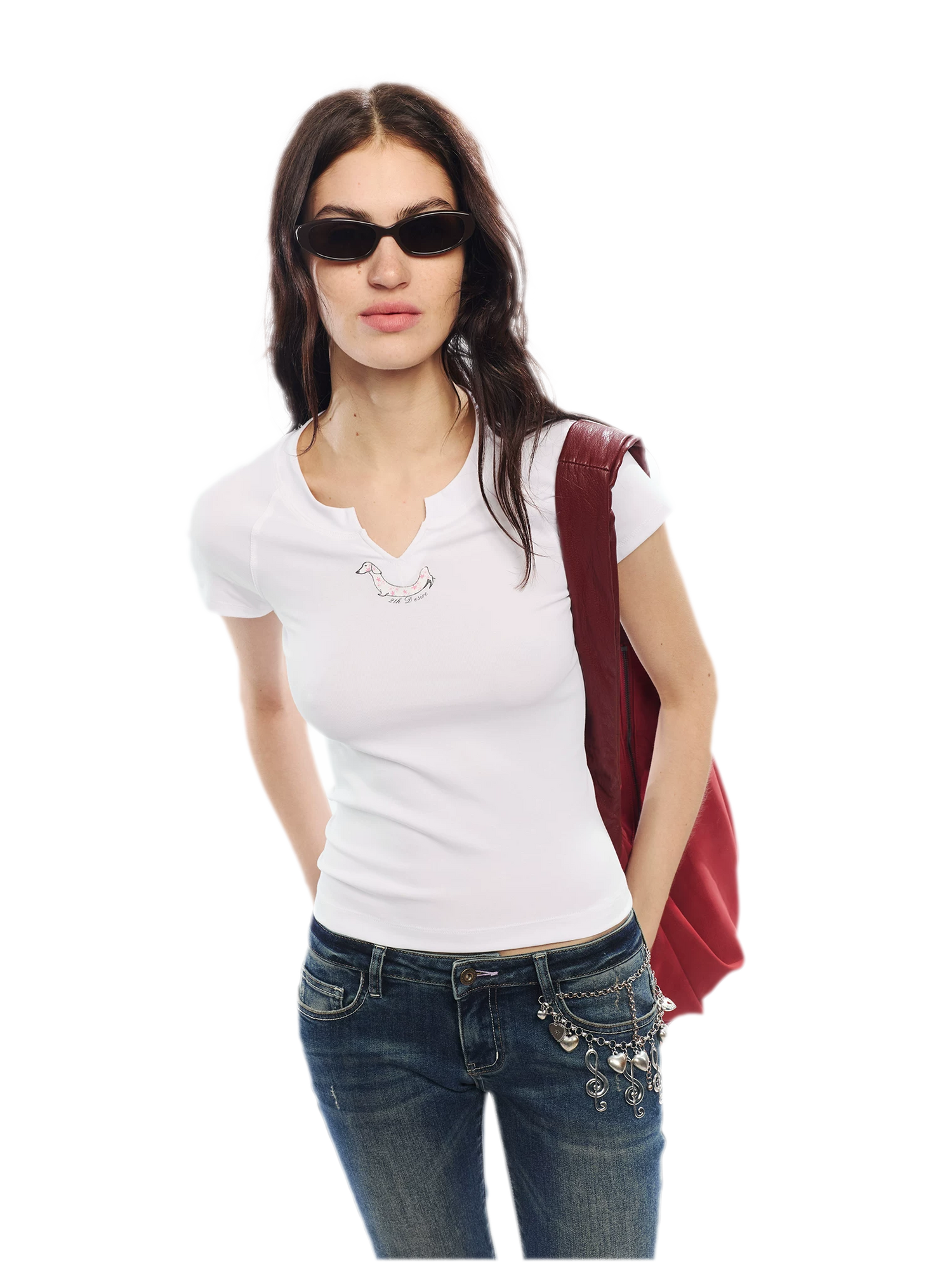 Summer V-neck Slim Fit T-shirt