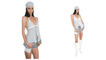Washed Distressed Denim Shorts