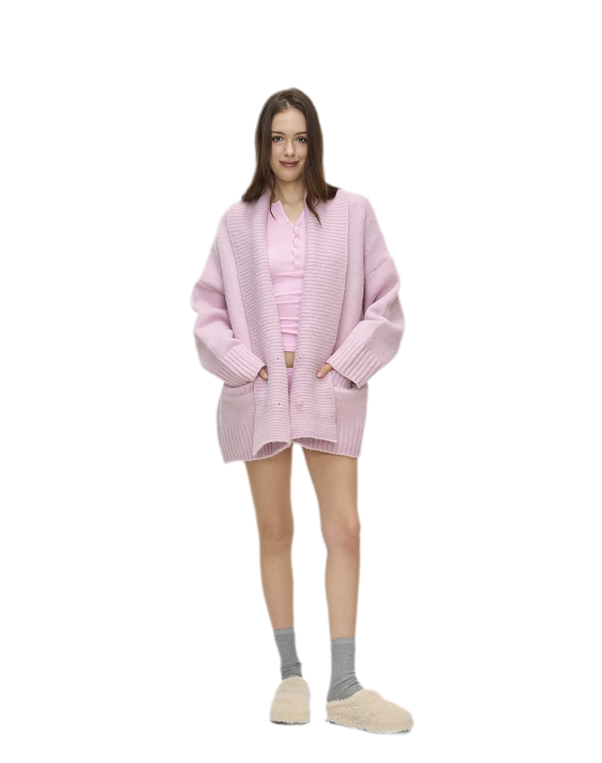 Dense Knit Shawl Cardigan