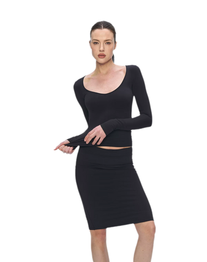Bare-Feel V-Neck Top