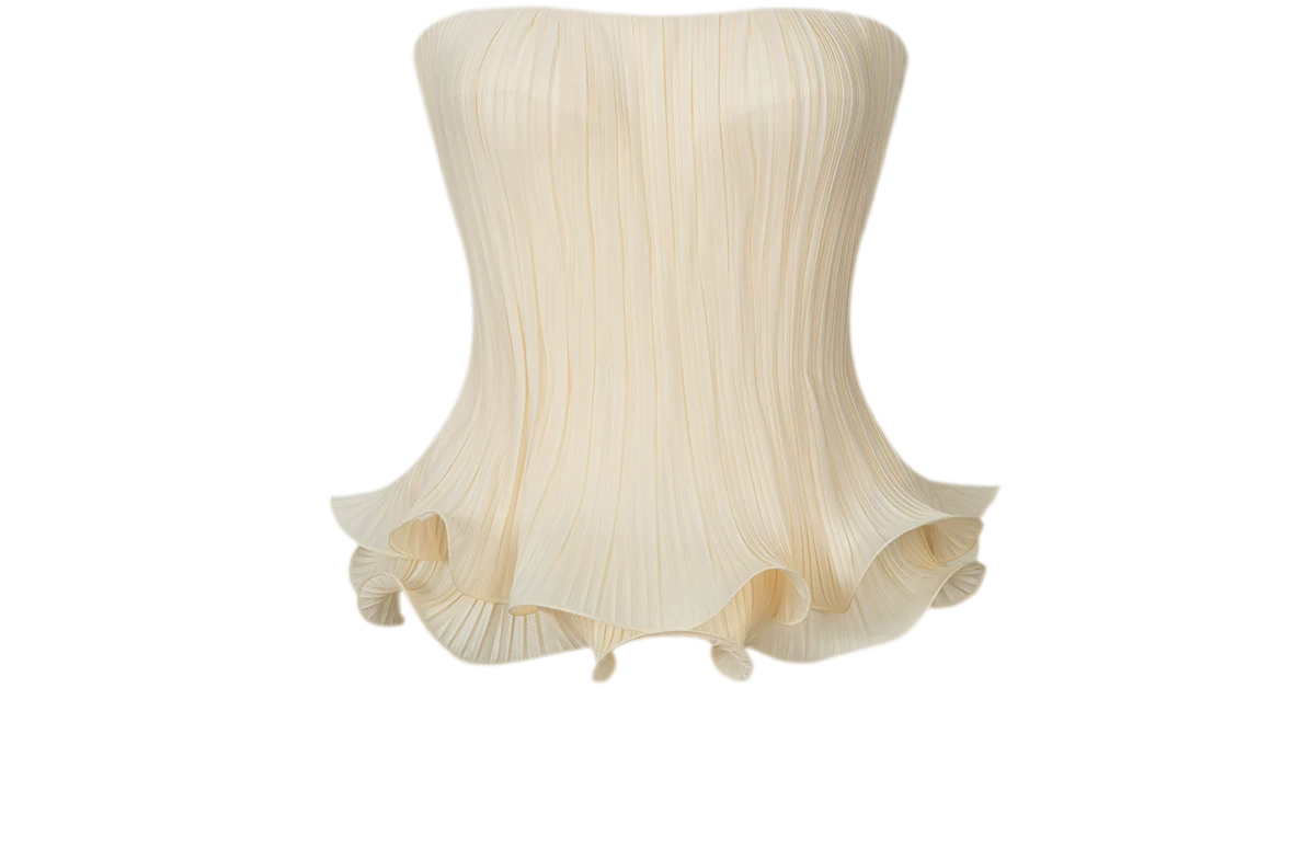 Cloud Pleated Corset Top