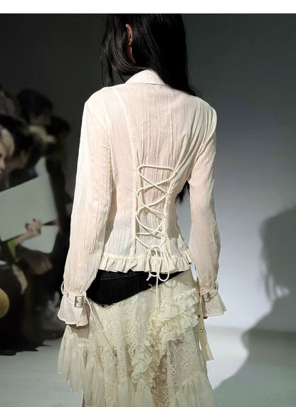 Gothic Ruffled Chiffon Shirt