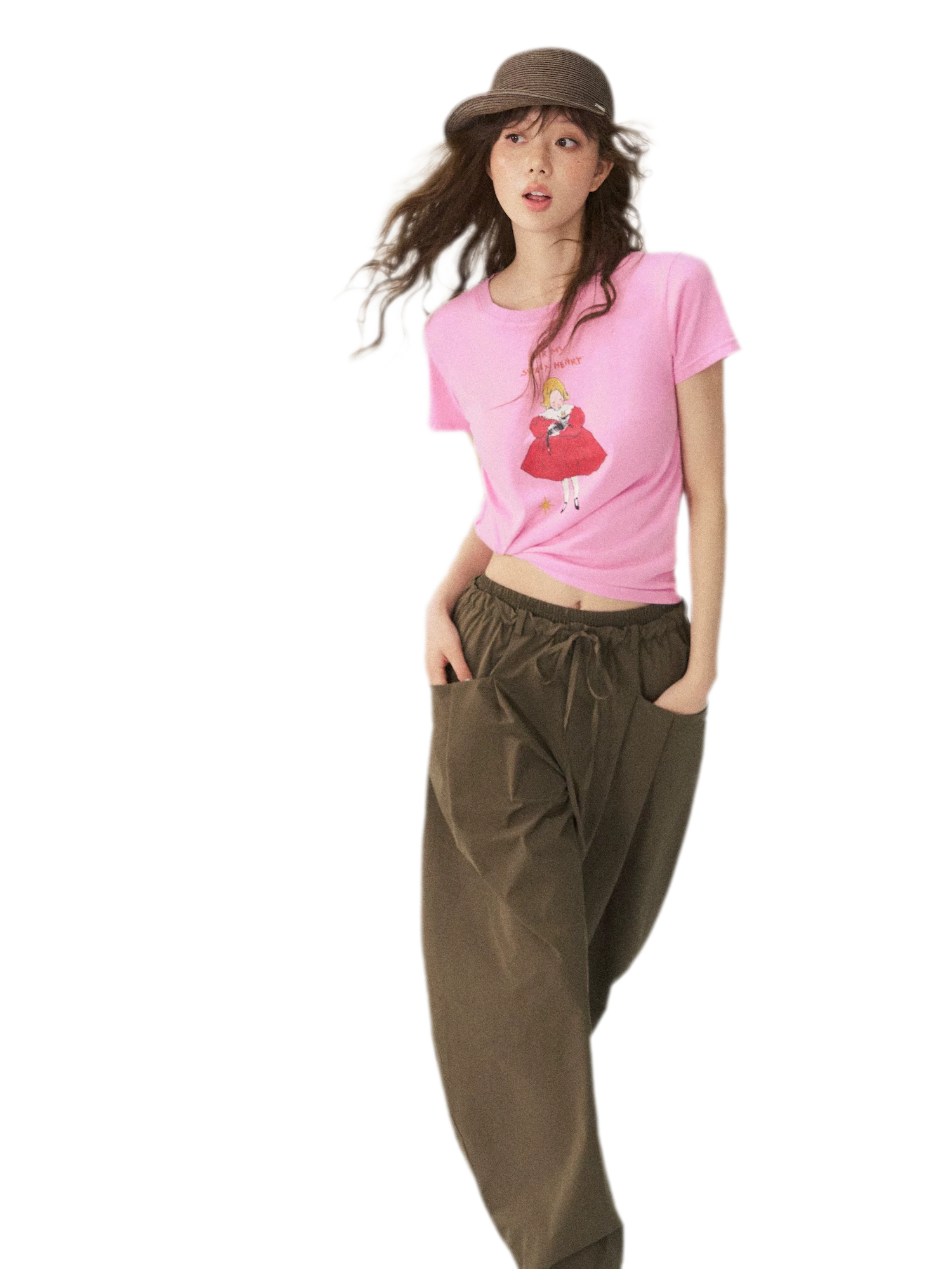Polka Dot Ruched T-Shirt