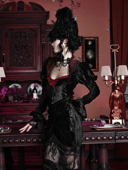 Velvet Gothic Fitted Jacket