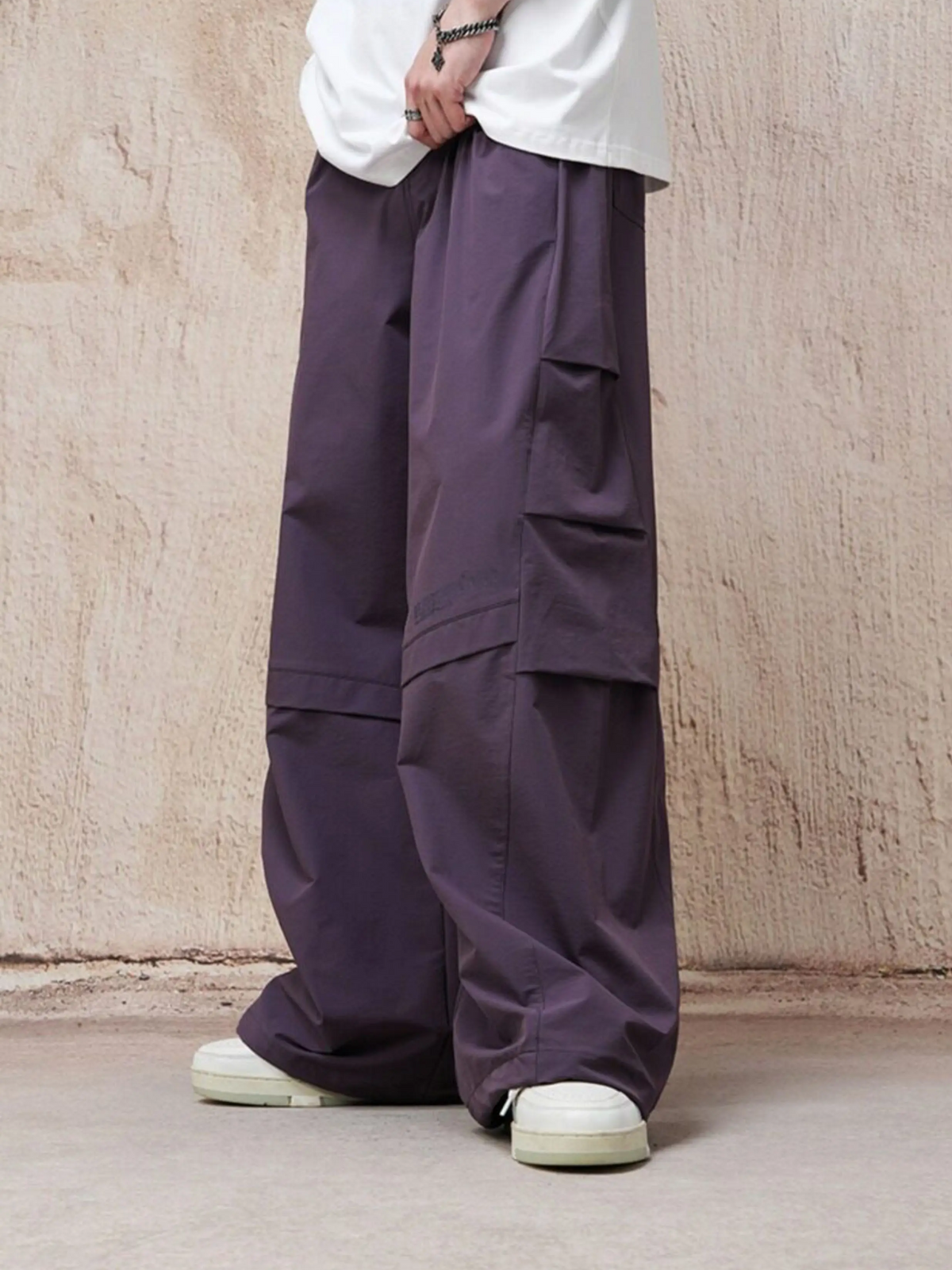 Teflon Wide-Leg Cargo Pants