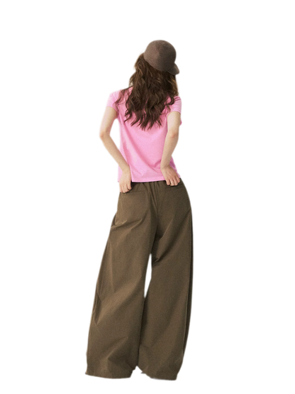 Polka Dot Ruched T-Shirt