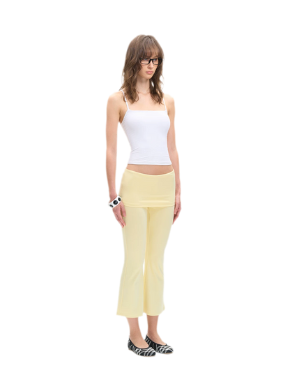 Capri Foldover Flare Pants