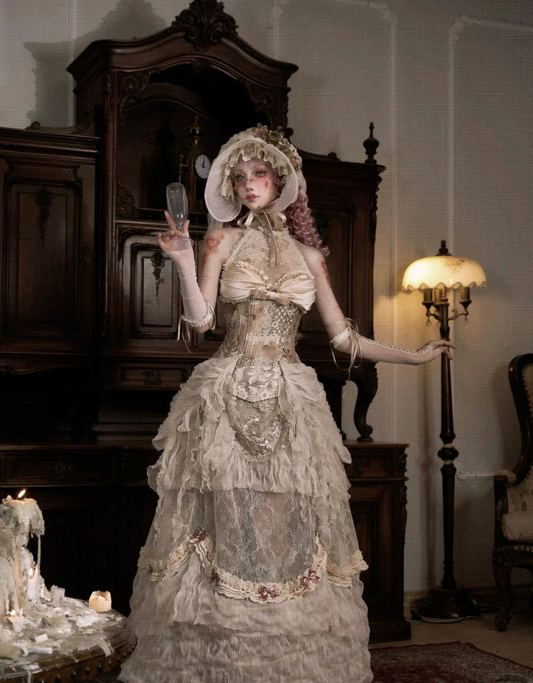 Rococo Fishbone Lace Bustier