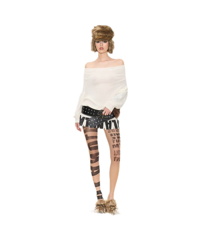 Sheer Letter Tights