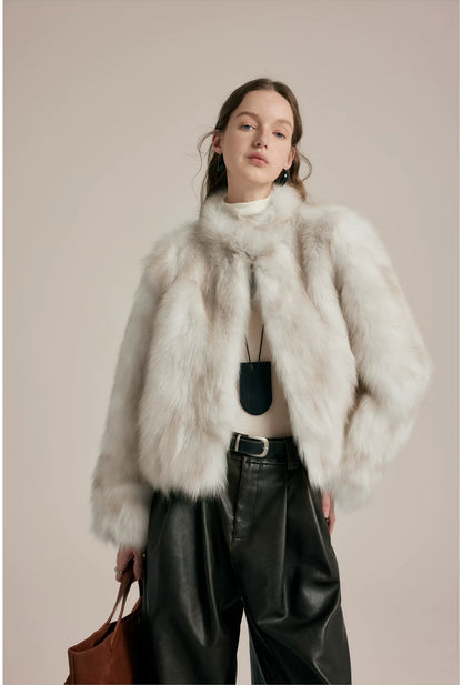 Gradient Fox Fur Jacket