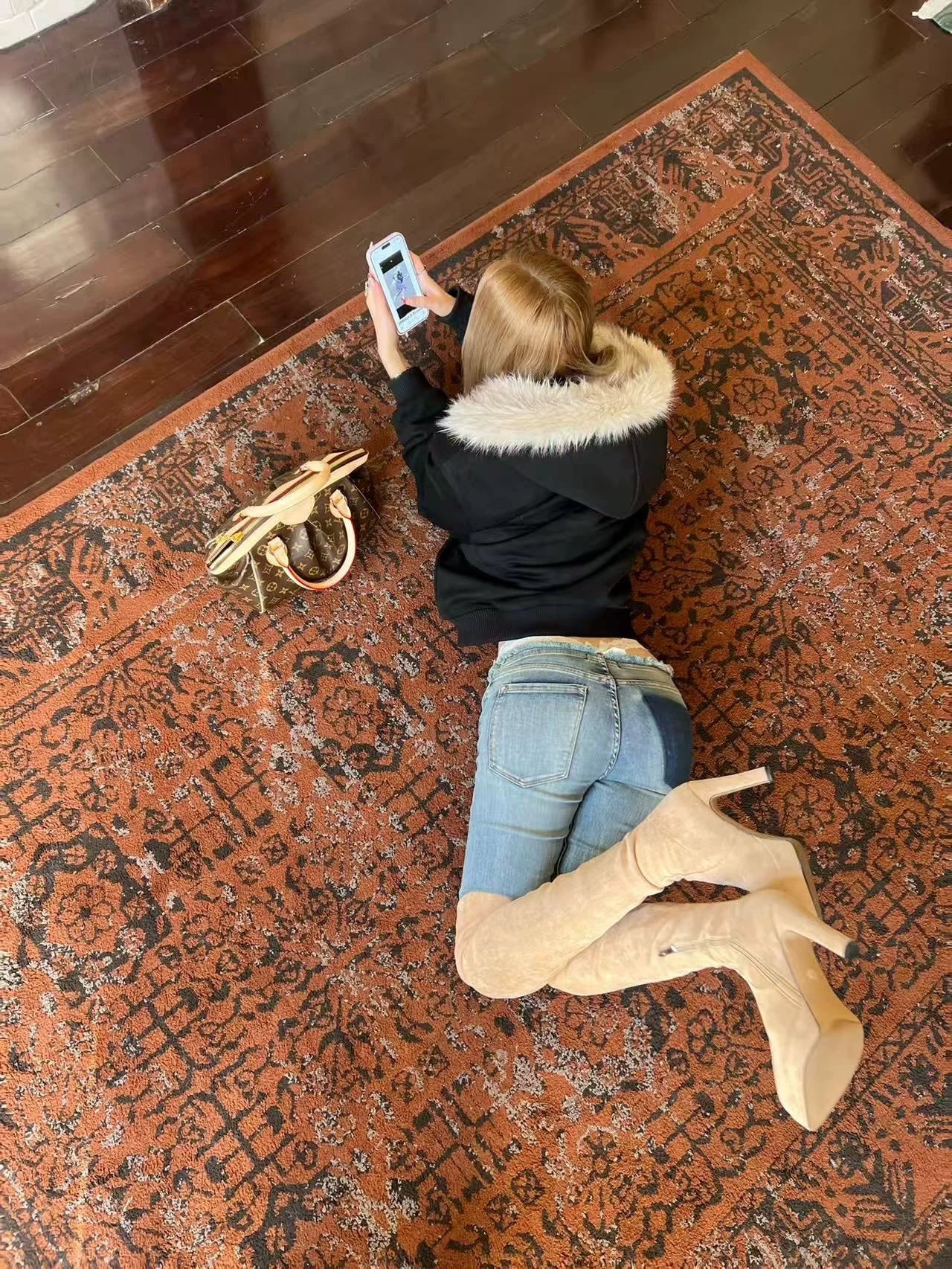 Suede Slouchy Over-Knee Boots