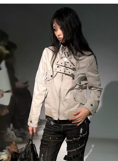 Detachable Washed Short Jacket