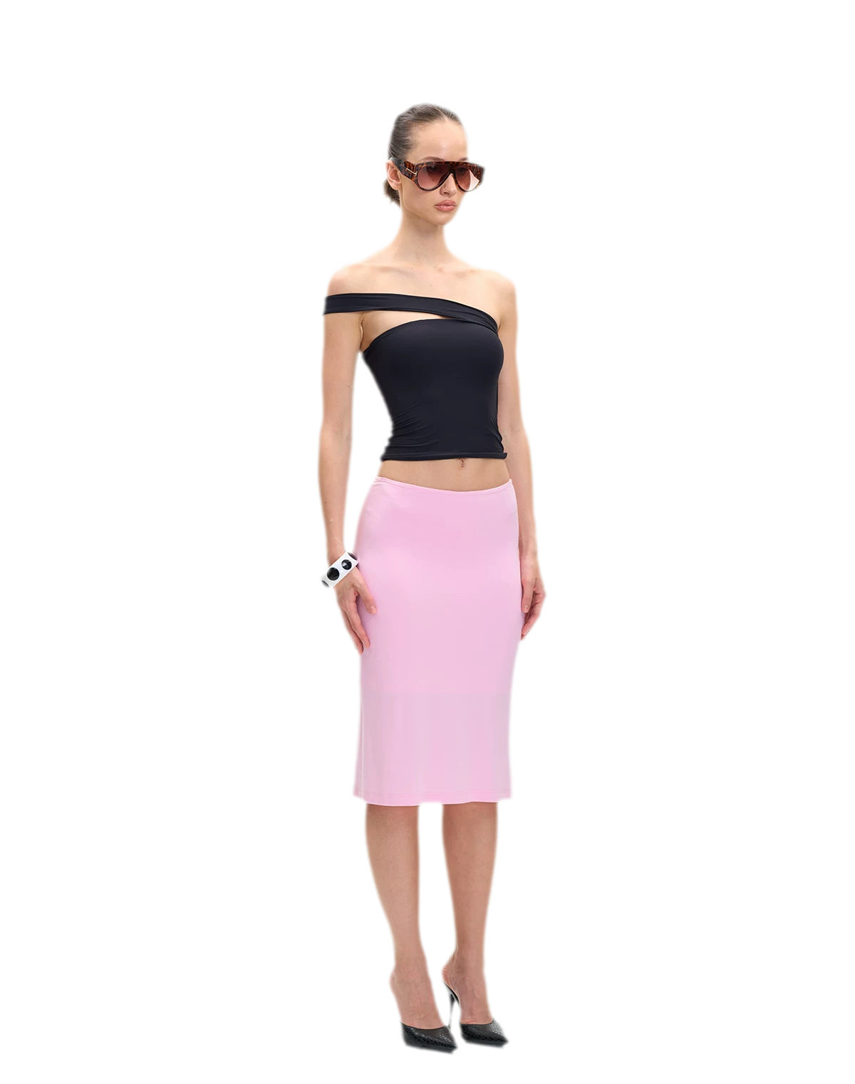 Asymmetric Strap Bustier Top