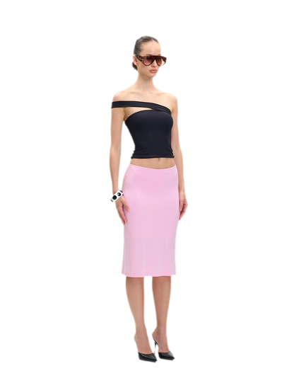 Asymmetric Strap Bustier Top