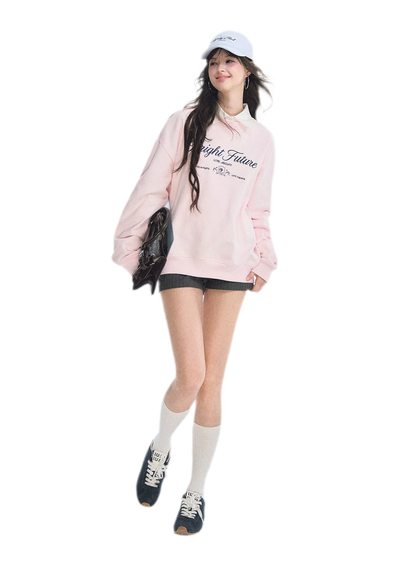 Embroidered Graphic Crewneck Sweatshirt