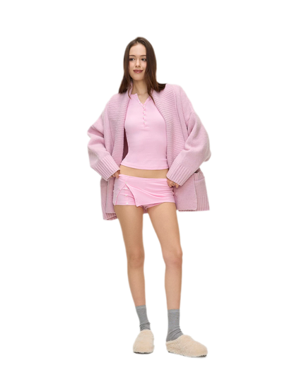 Dense Knit Shawl Cardigan
