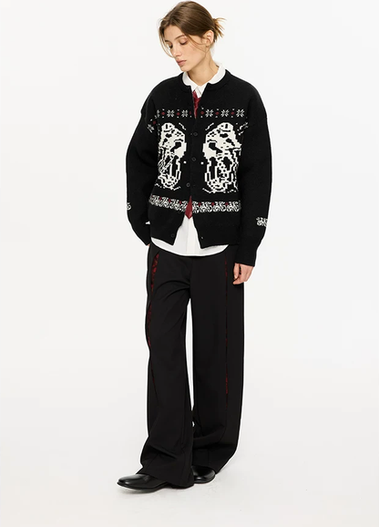 Fair Isle Relaxed Cardigan Sweater