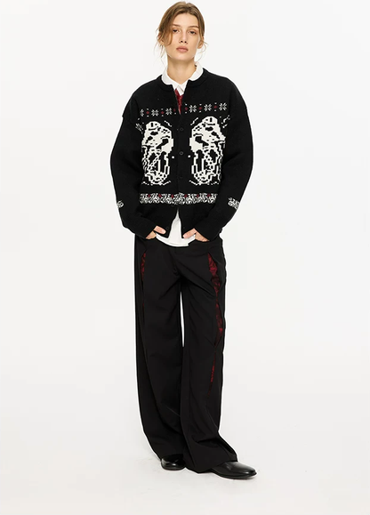 Fair Isle Relaxed Cardigan Sweater