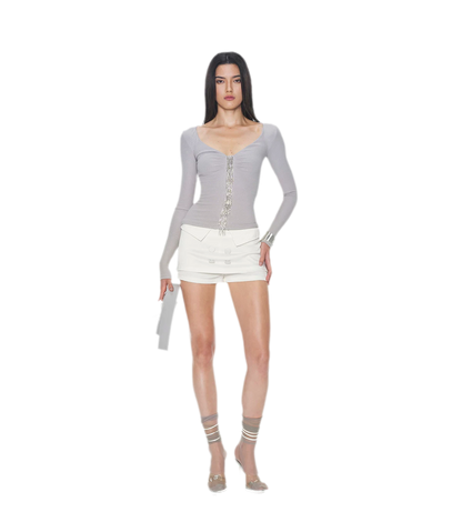 Lustrous Folded Skort Set
