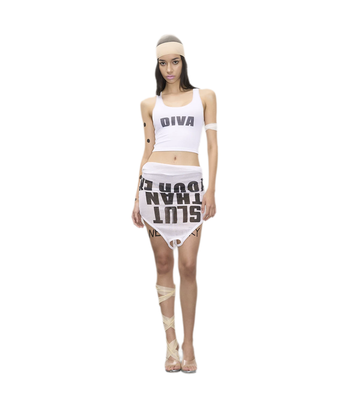 Letter Print Knit Dress