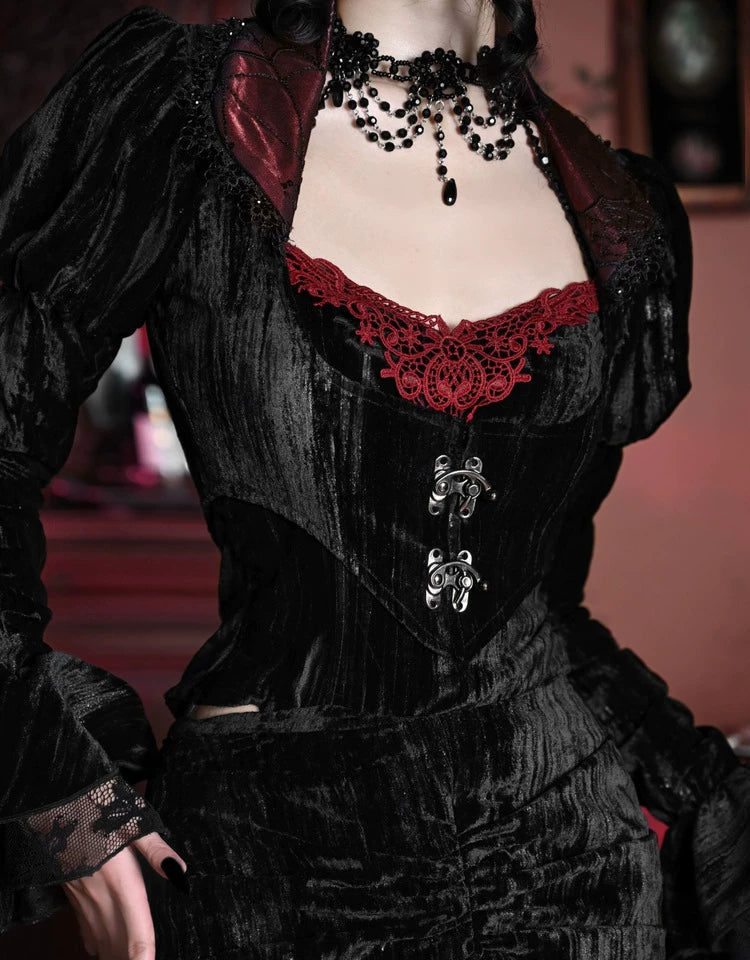 Velvet Gothic Fitted Jacket