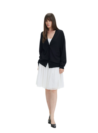 Pleated Chiffon Midi Skirt