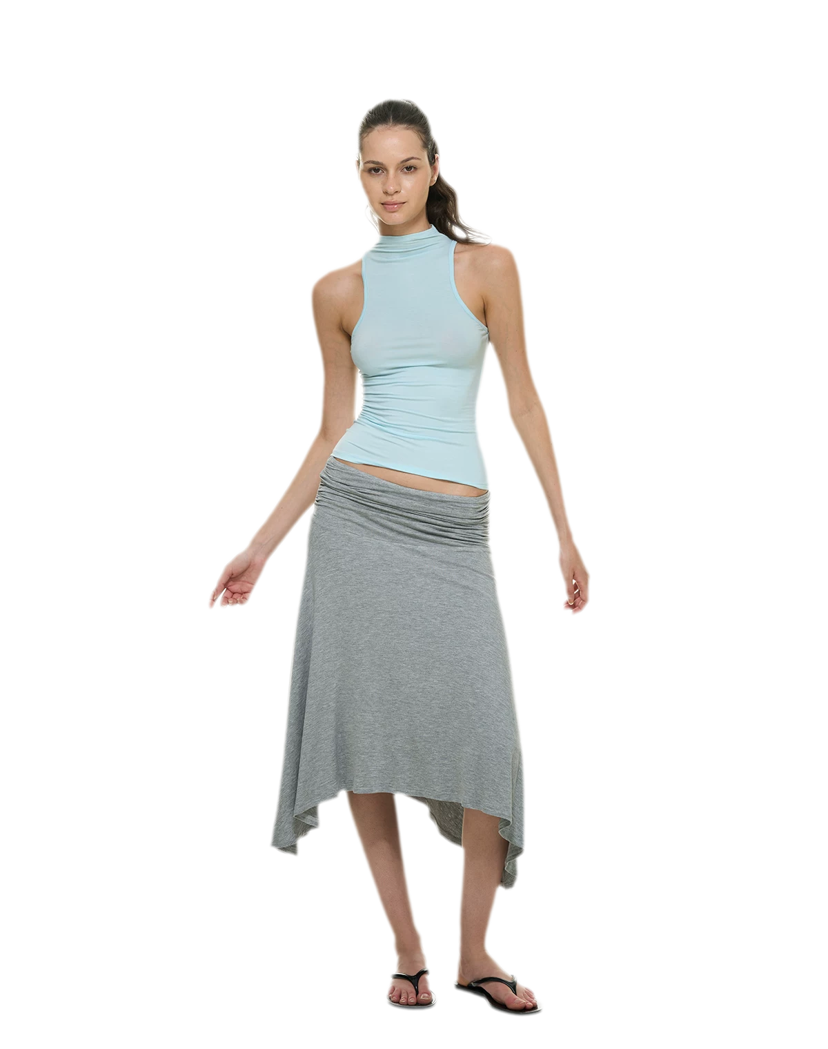 Knitted Semi-High Neck Vest
