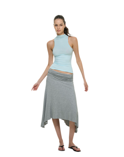 Knitted Semi-High Neck Vest