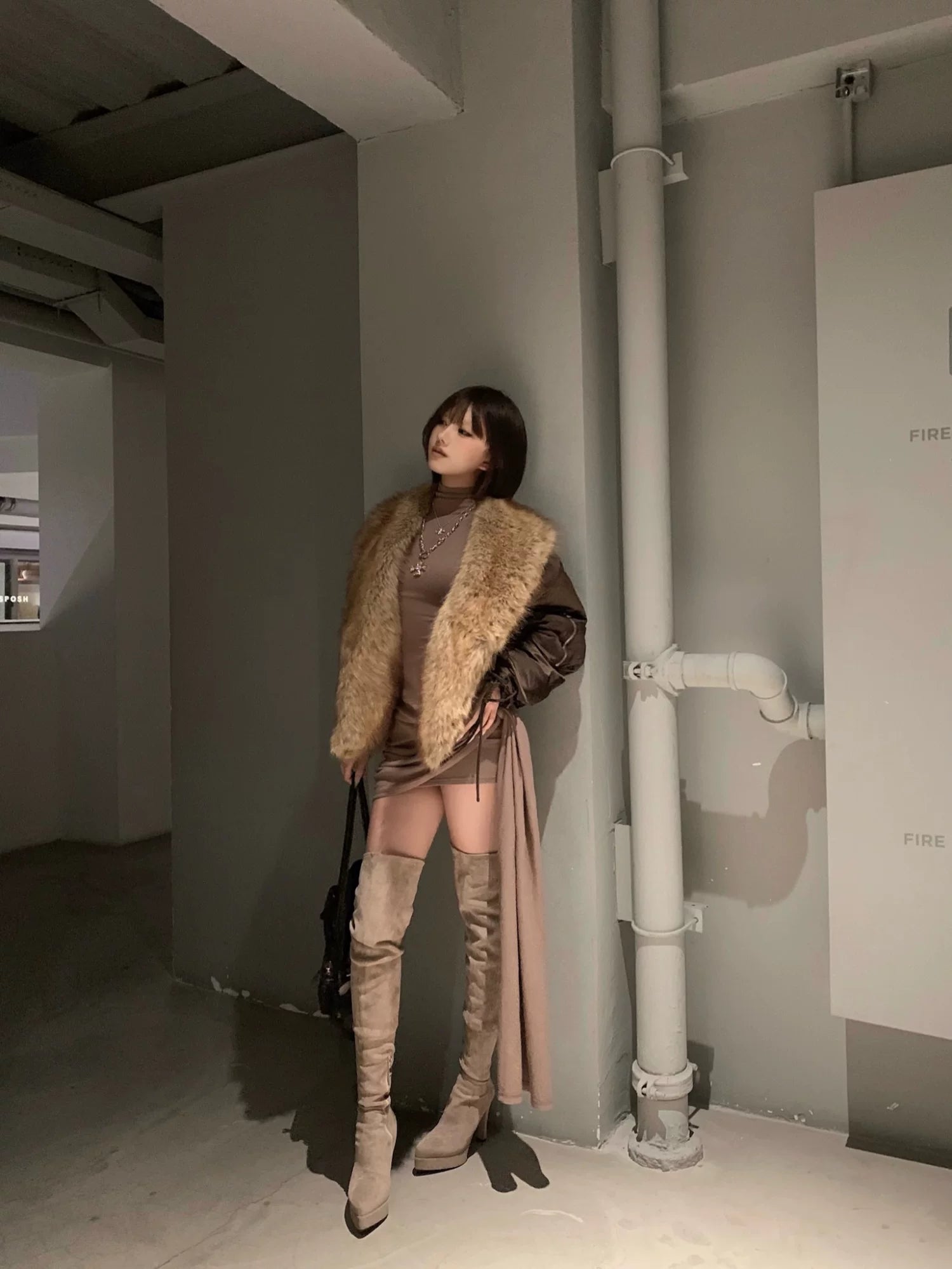 Suede Slouchy Over-Knee Boots