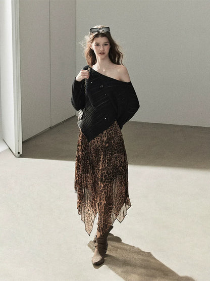 Asymmetric Cutout Relaxed Knit Top