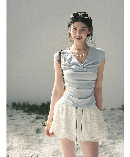 Lace A-Line Mini Skirt
