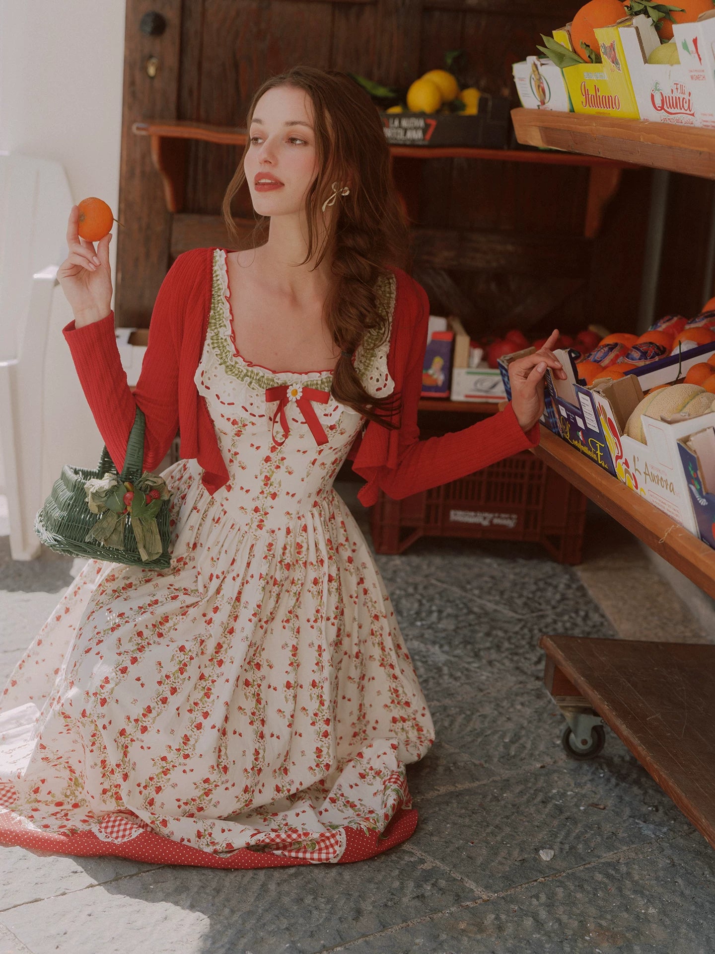 Cotton Floral Fitted Sundress