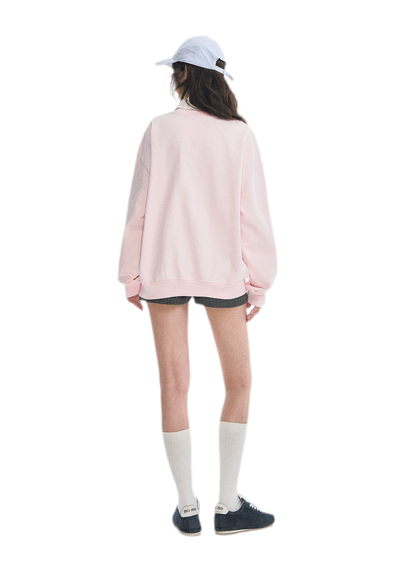 Embroidered Graphic Crewneck Sweatshirt