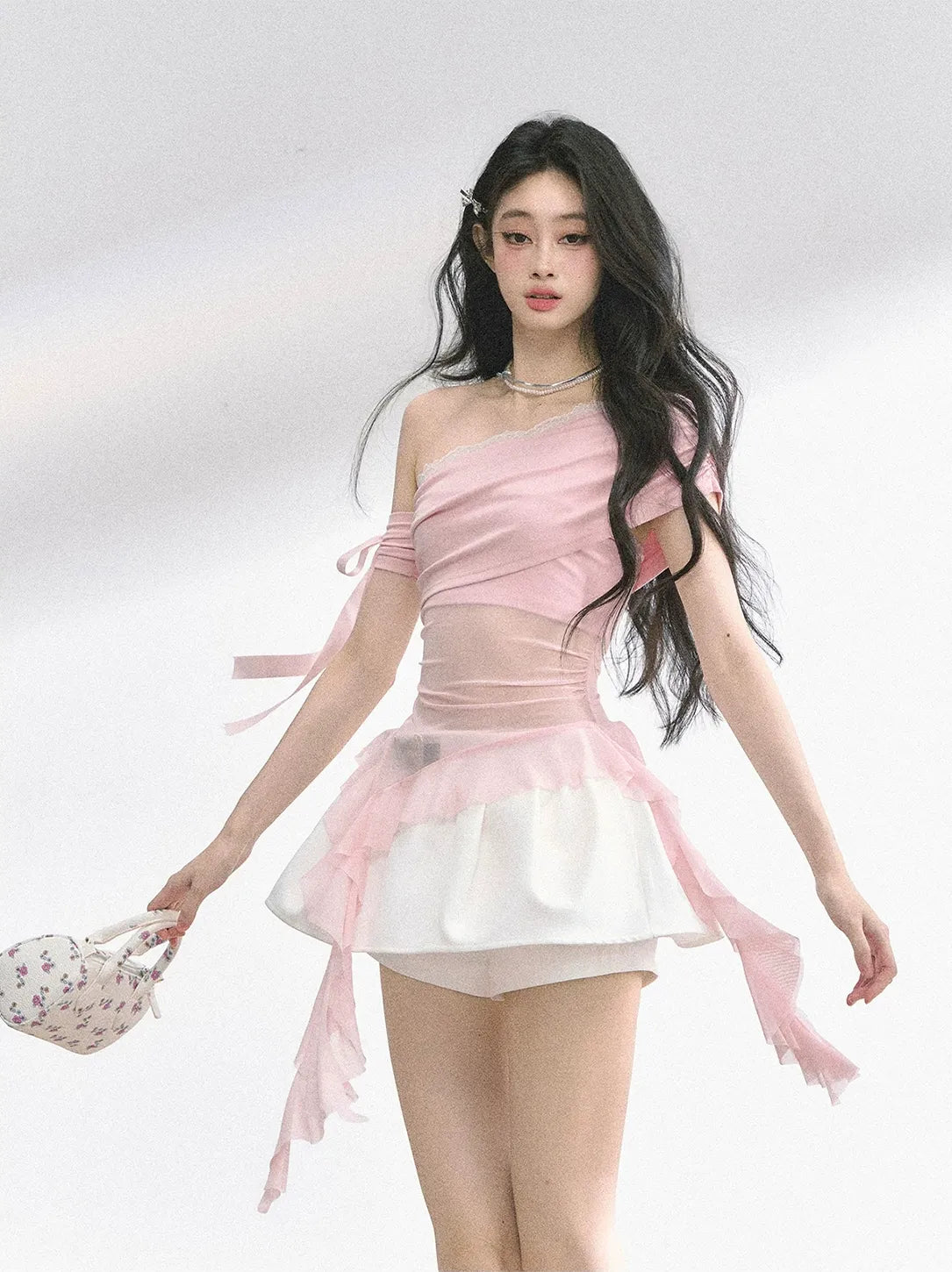 Sheer Off-Shoulder Tee