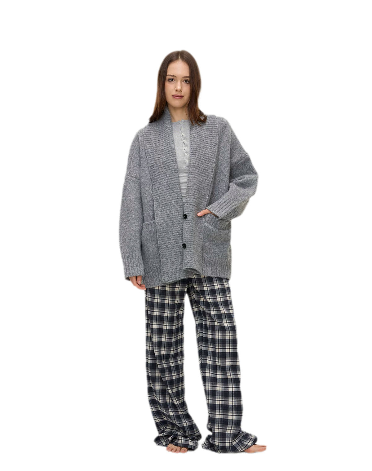 Dense Knit Shawl Cardigan