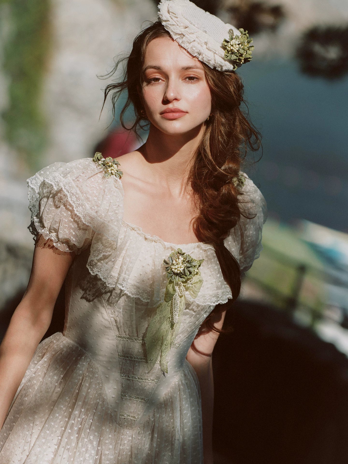 French Lace Princess Midi Dress