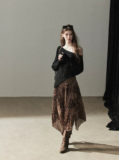 Asymmetric Cutout Relaxed Knit Top