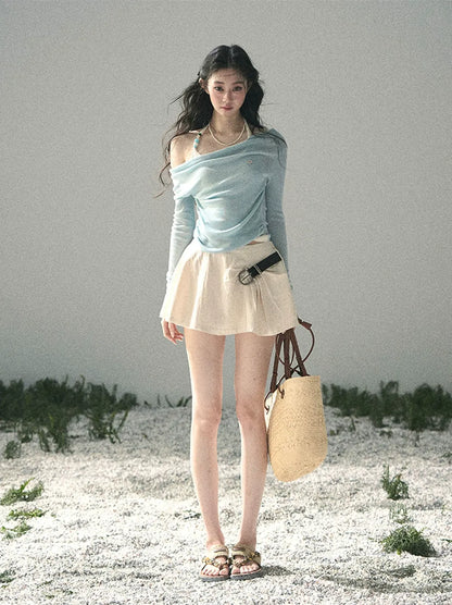 Fake Two-Piece Halter Top