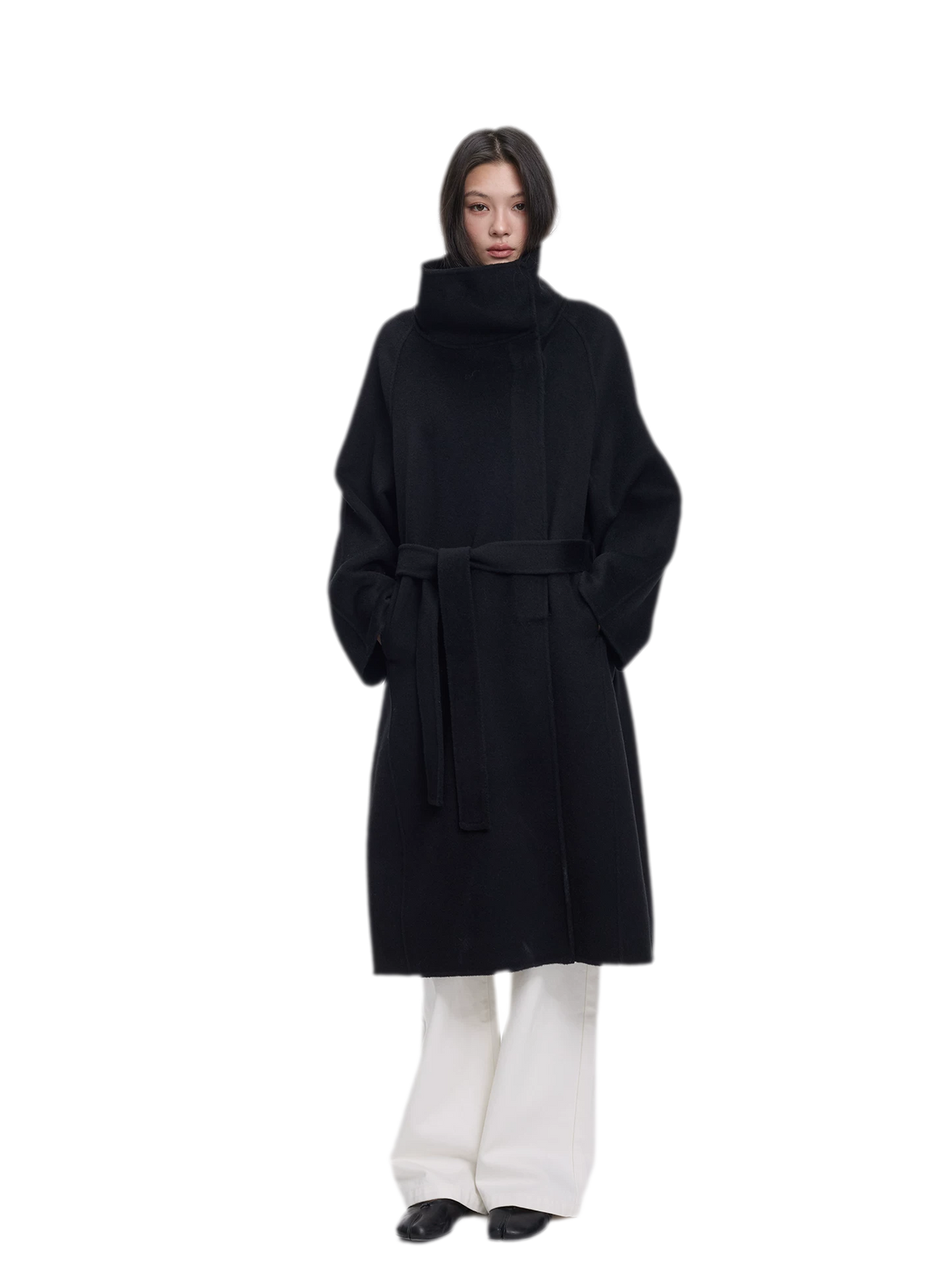 Double-Faced Wool Belted Coat