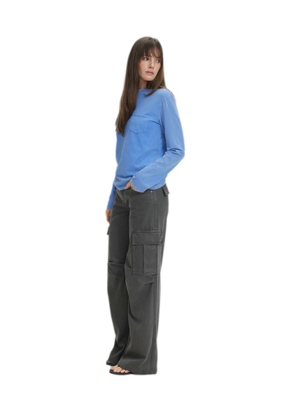 Pocket Detail Long-Sleeve T-Shirt