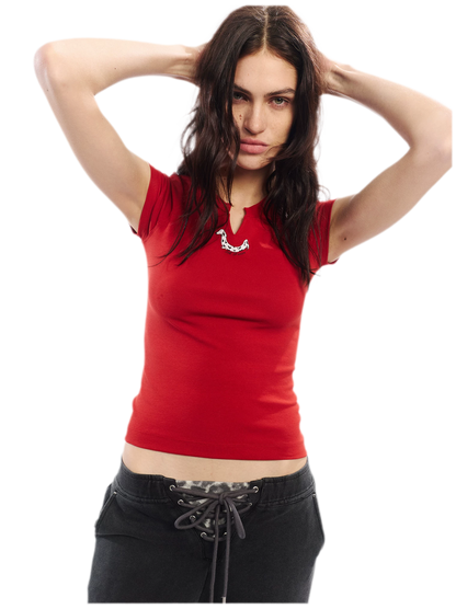 Summer V-neck Slim Fit T-shirt