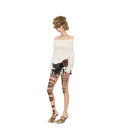 Sheer Letter Tights