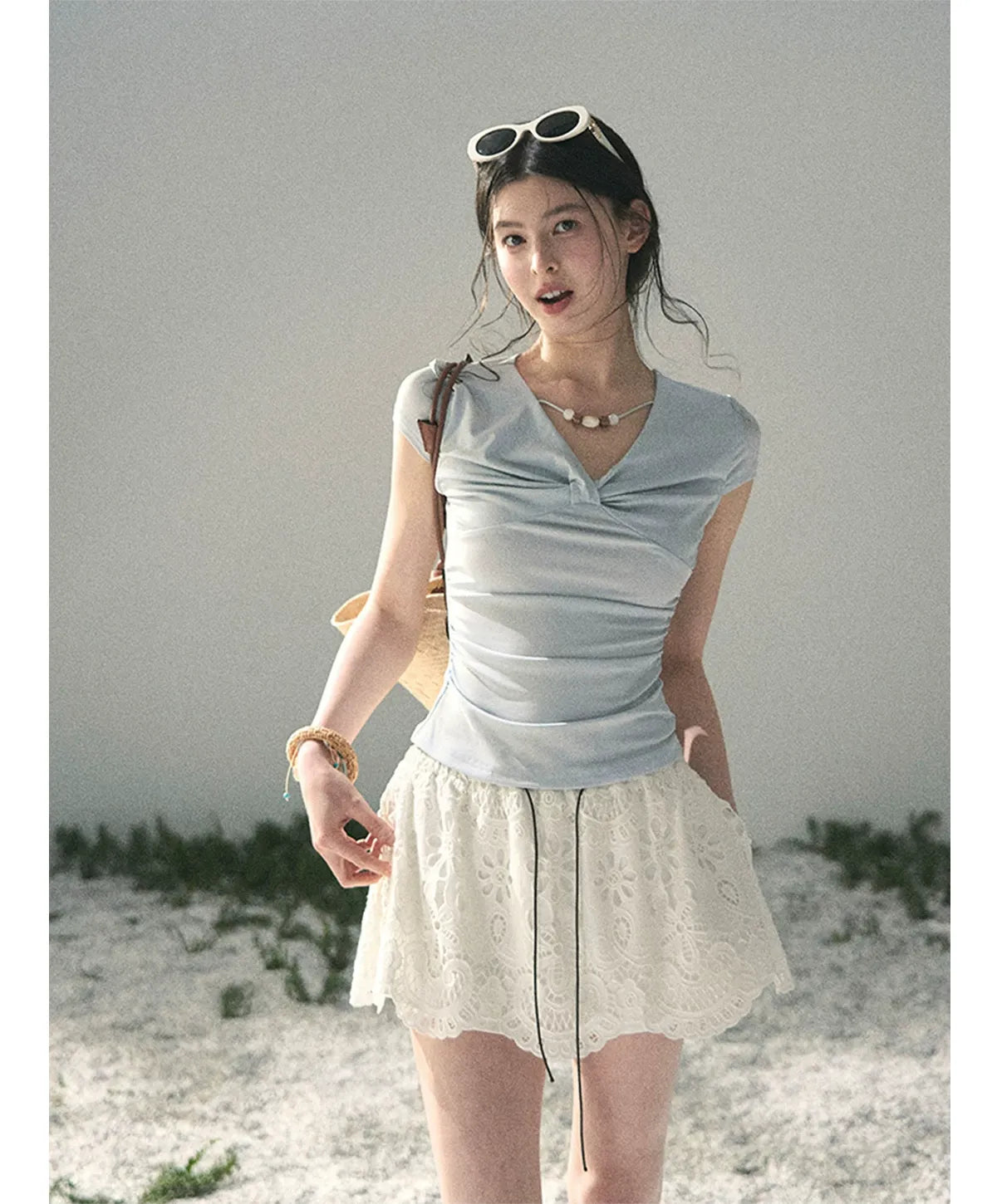 Lace A-Line Mini Skirt