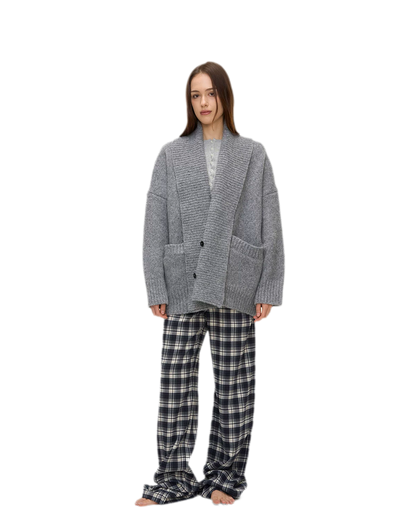 Dense Knit Shawl Cardigan