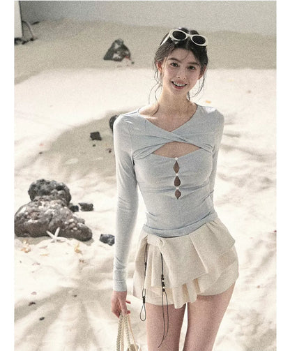 Layered Pleated Skort