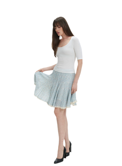 Floral Lace Midi Skirt