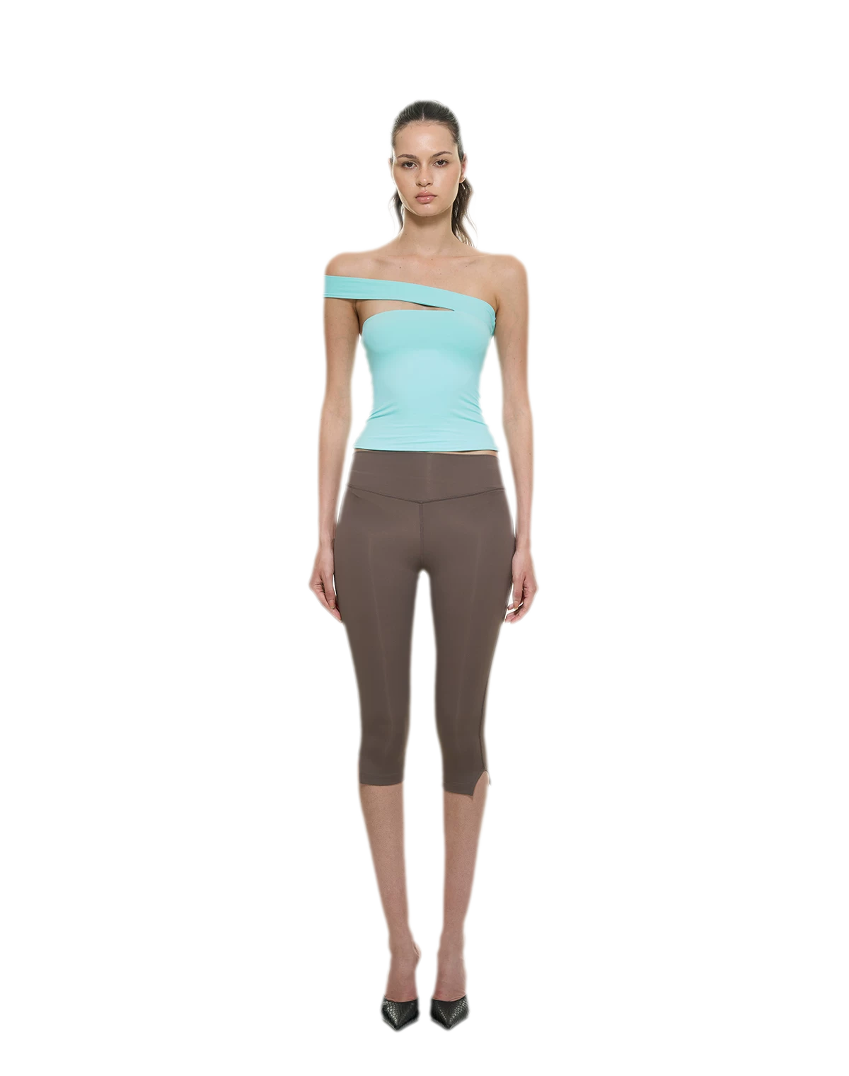 Bare-Feel Slit Capri Pants